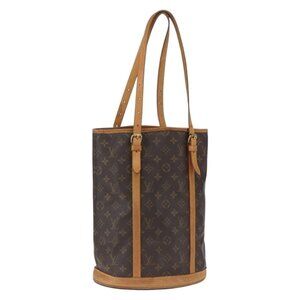 Authentic LOUIS VUITTON Monogram Bucket GM Shoulder Bag M42236 LV
